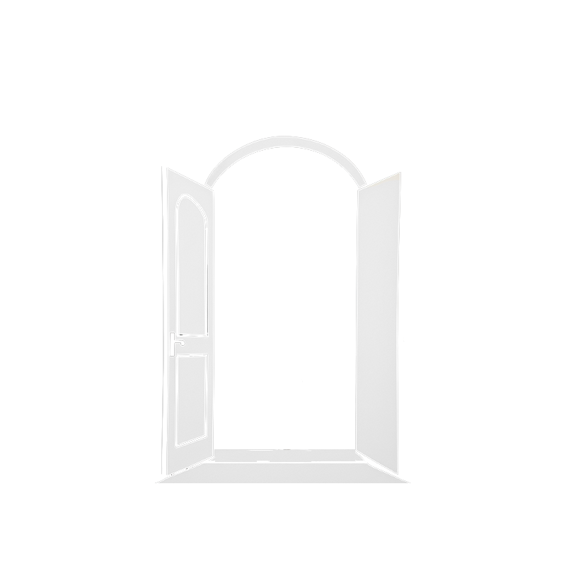 A graphic of a doorway